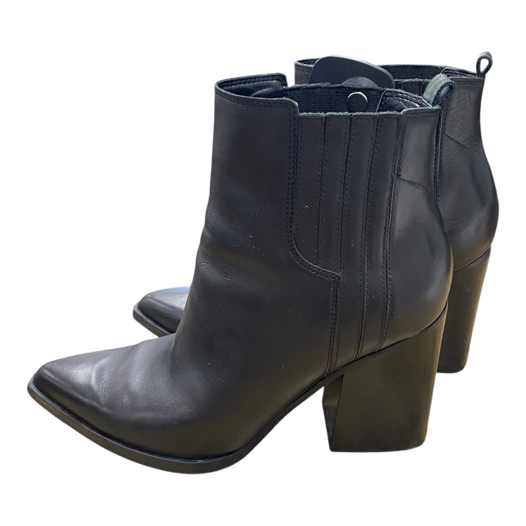 Boots Ankle Heels By Marc Fisher In Black, Size:9