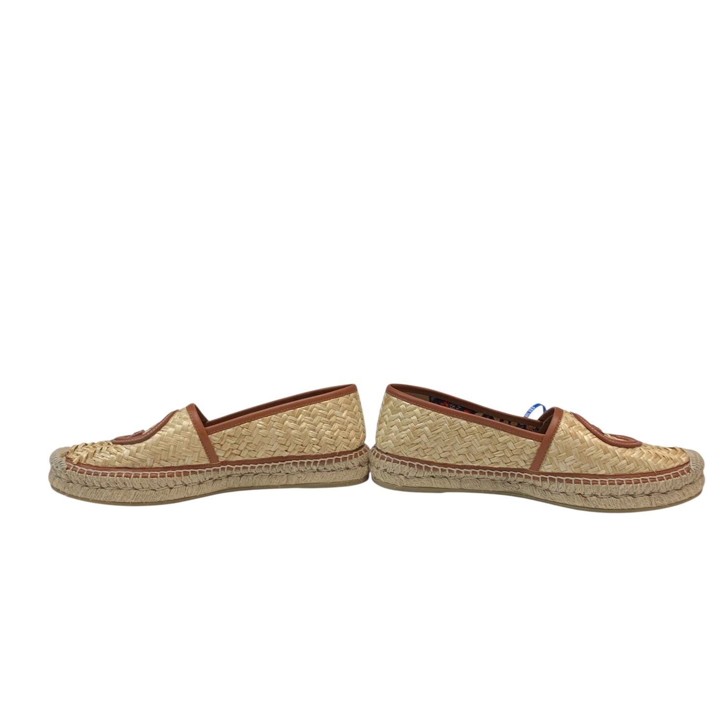 Shoes Luxury Designer By Gucci In Brown & Tan, Size: 8.5