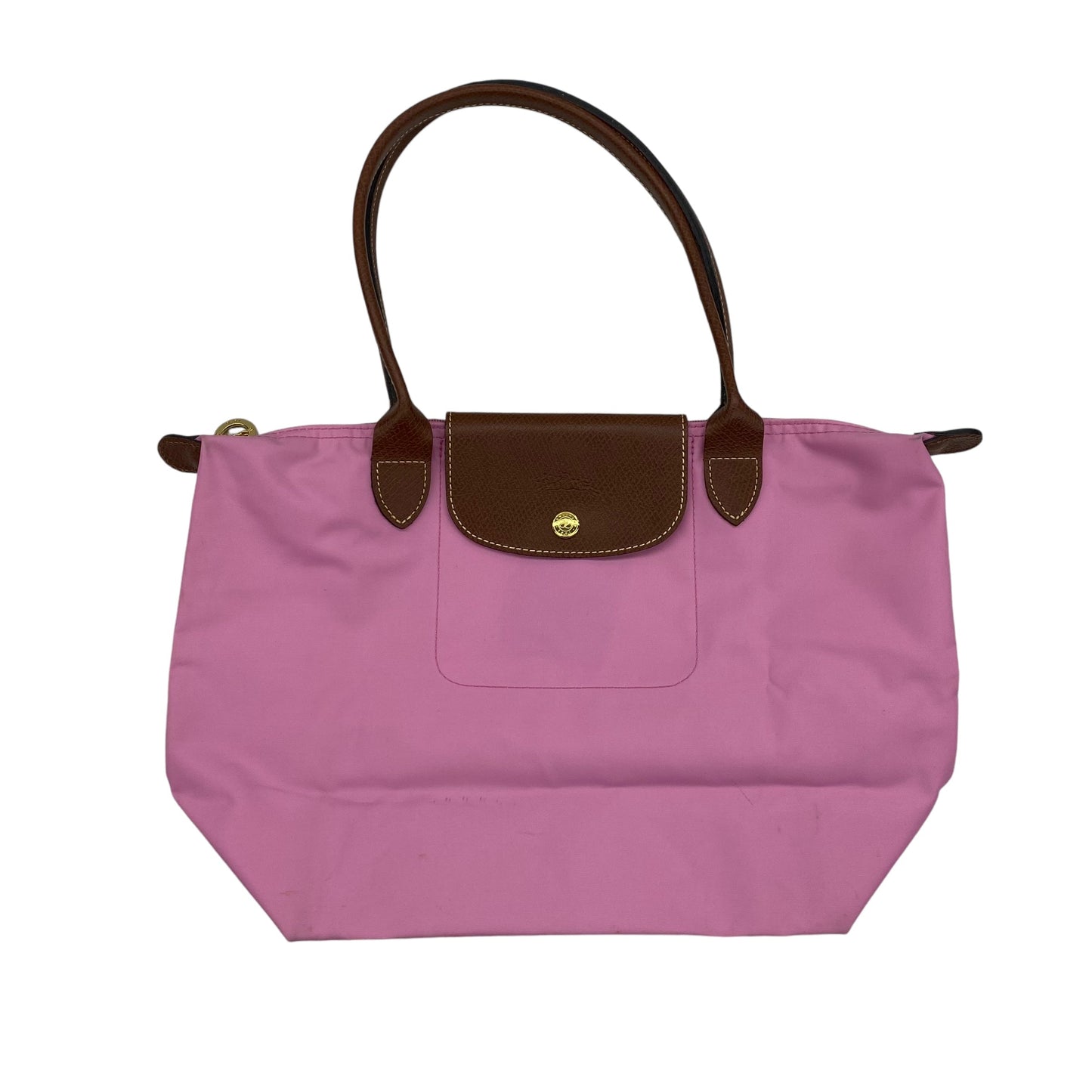 Handbag Designer By Longchamp In Pink, Size:Medium