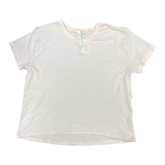 Athletic Top Ss By Lululemon In Pink, Size:6