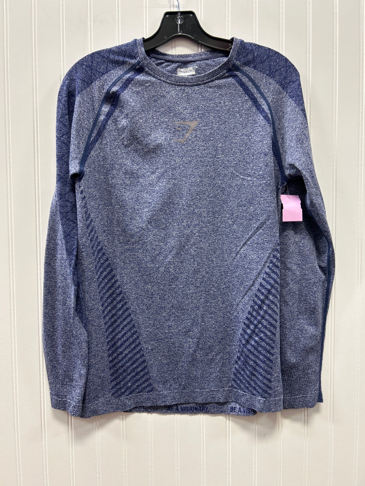 Athletic Top Ls Crewneck By Gym Shark In Blue, Size:M