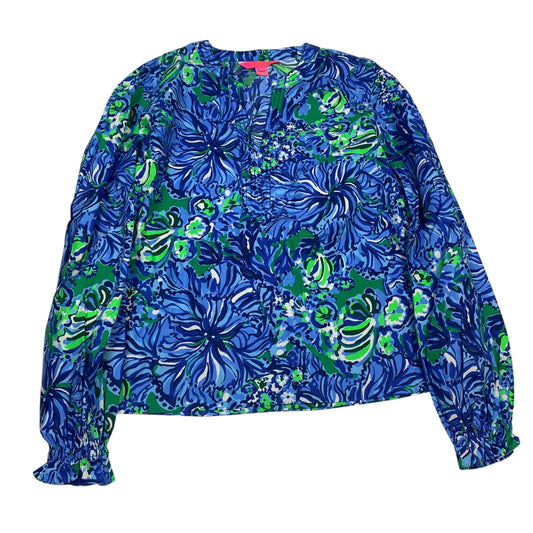 Top Ls Designer By Lilly Pulitzer In Blue & Green, Size:S