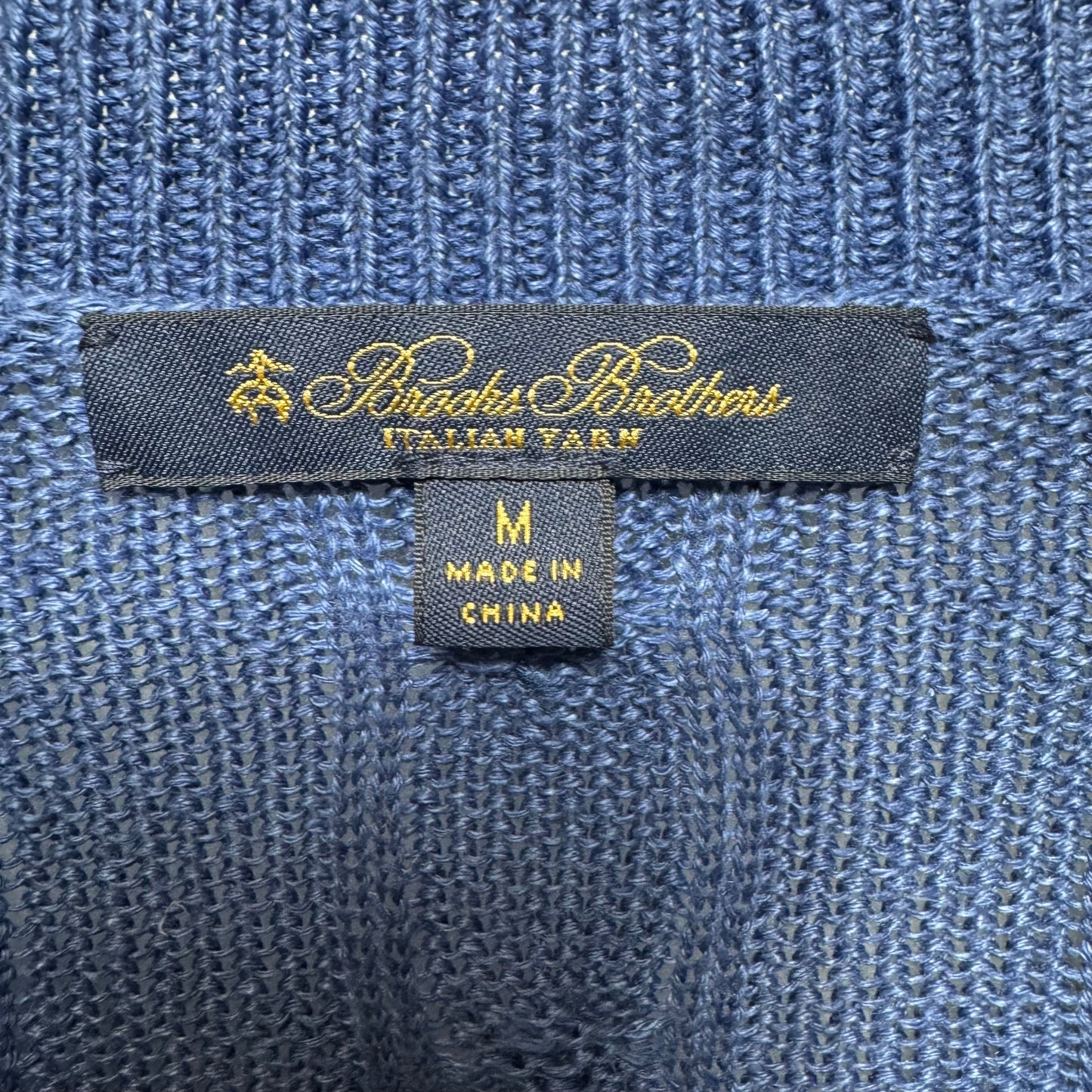 Linen Sweater By Brooks Brothers In Blue, Size: M