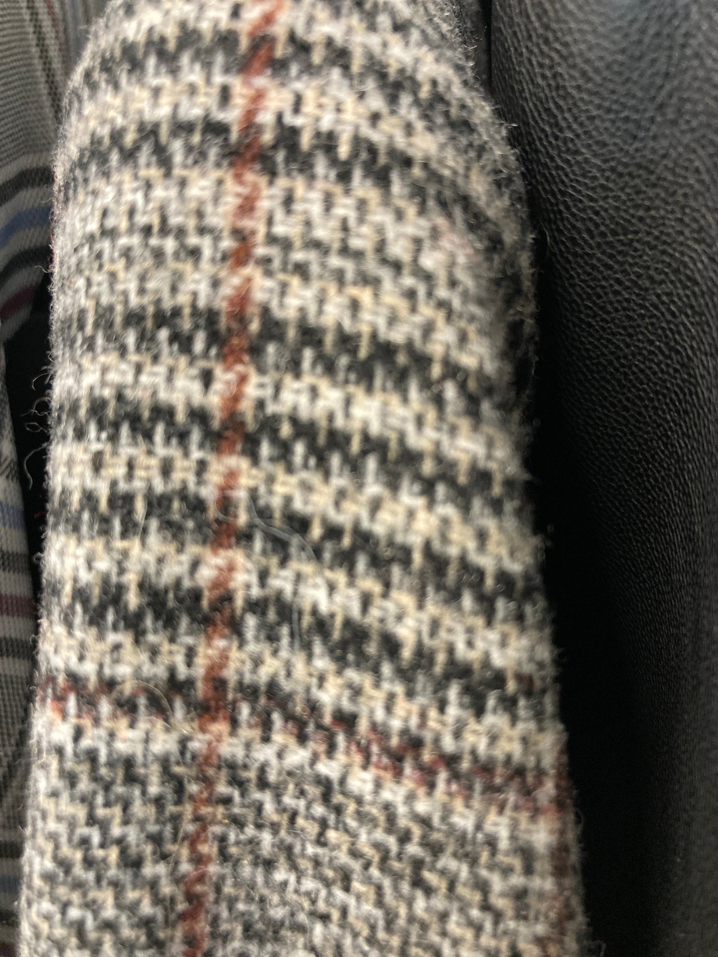 Coat Wool By Cole-Haan In Black & Red, Size:M