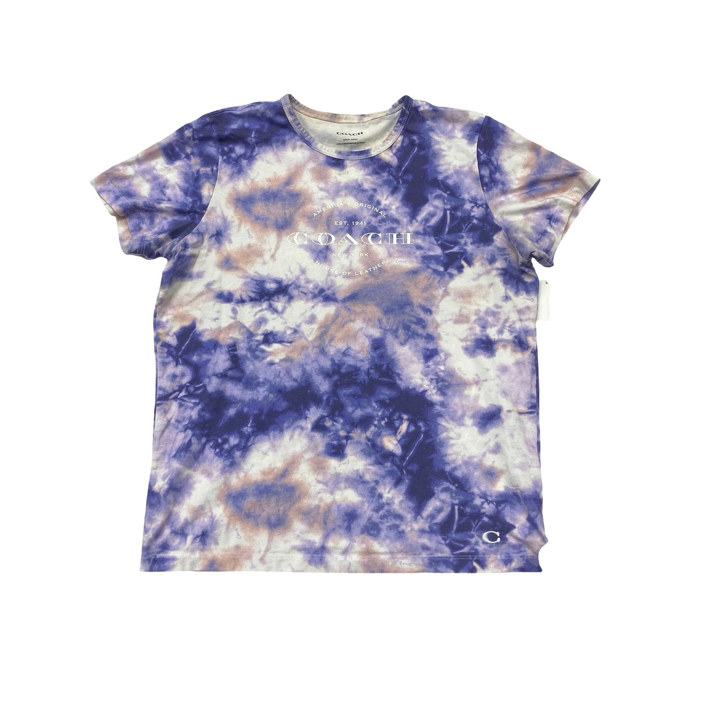 Top Ss Designer By Coach In Tie Dye Print, Size:M