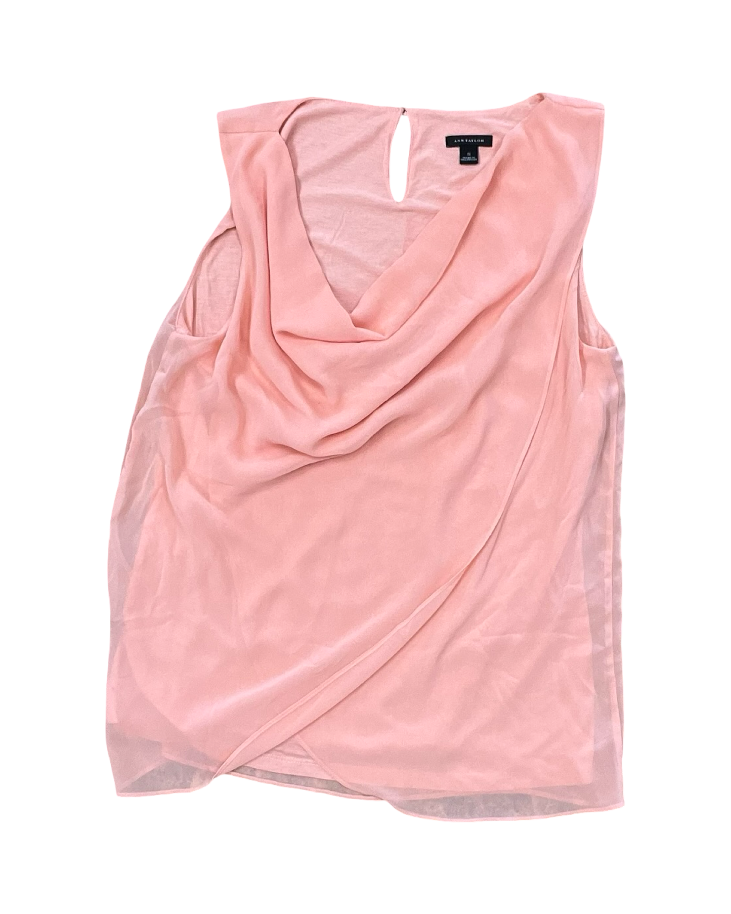 Top Sleeveless By Ann Taylor In Peach, Size:S