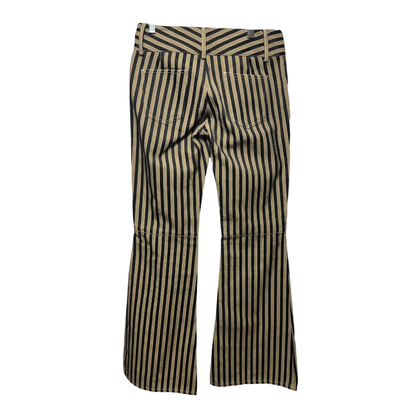 Stacey Low Rise Bell Bottom Jeans Designer By Alice + Olivia In Striped Pattern, Size: 2