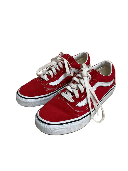 Shoes Sneakers By Vans In Red & White, Size:7