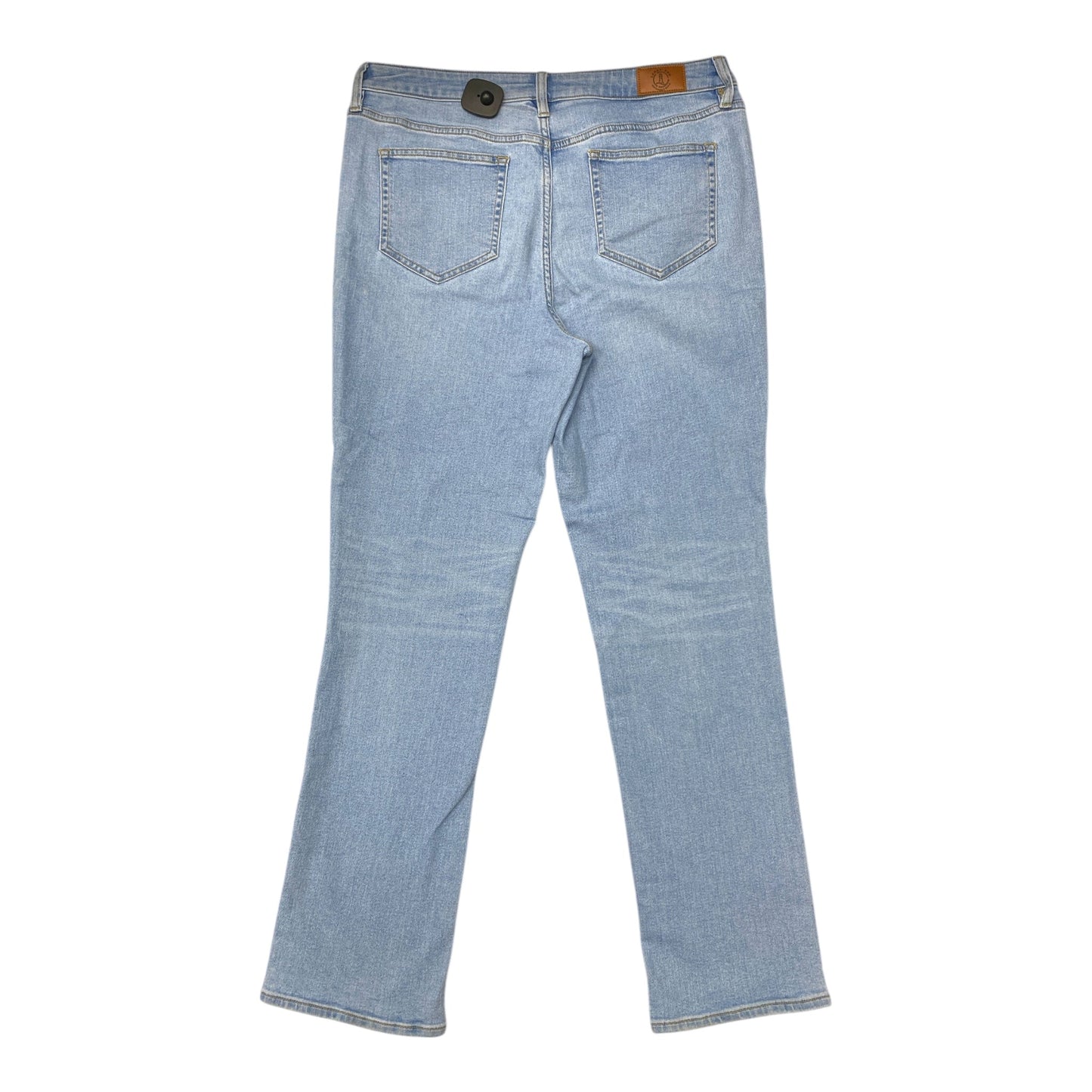 Jeans Straight By Lands End In Blue Denim, Size:14