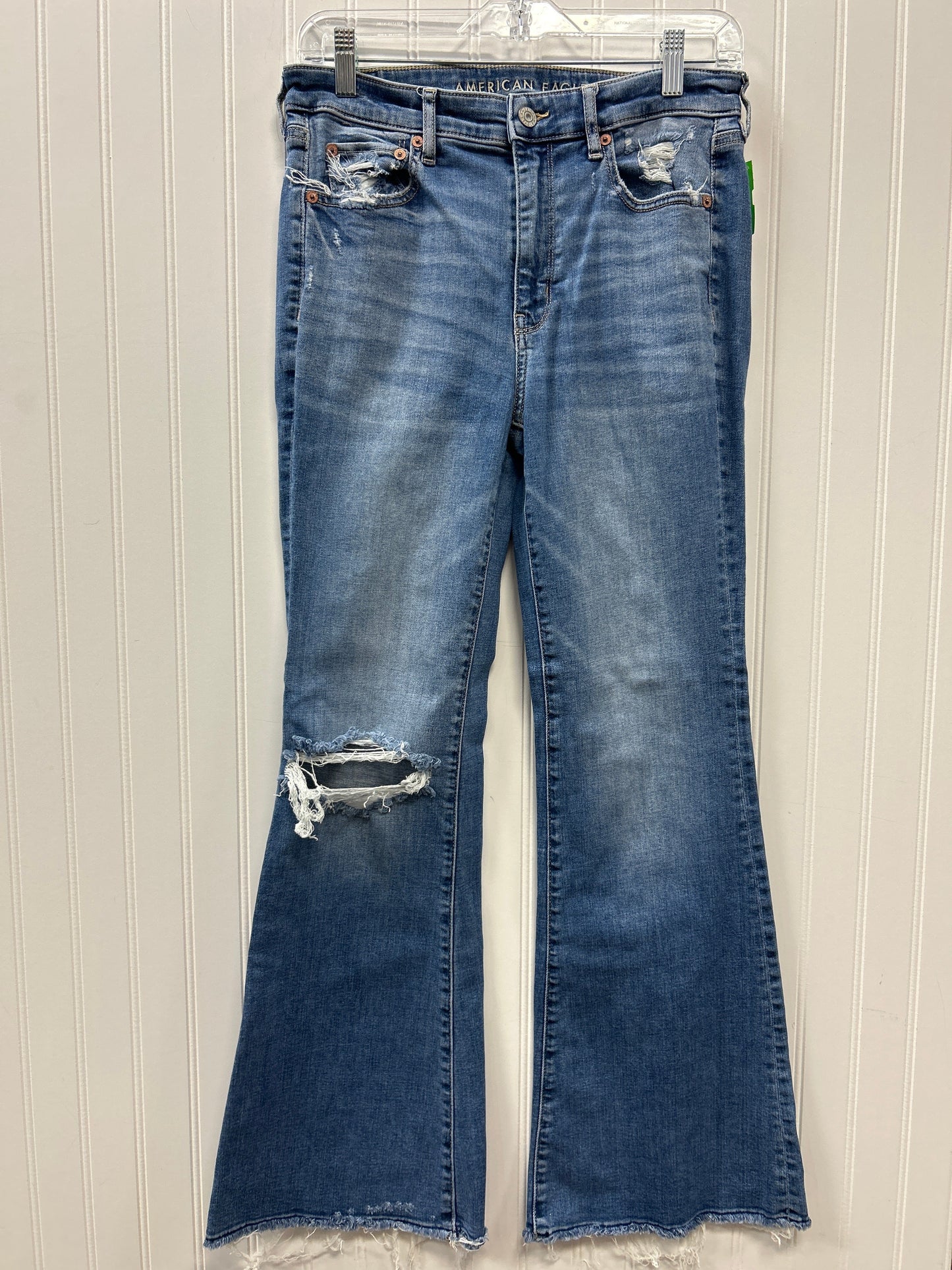 Jeans Flared By American Eagle In Blue Denim, Size:6