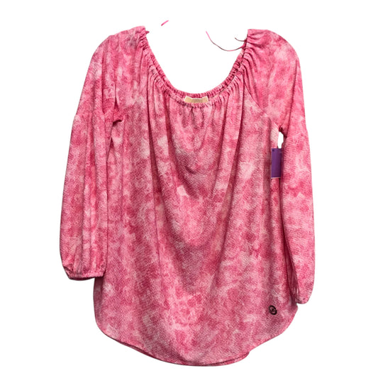 Top Ls By Michael By Michael Kors In Pink & White, Size:M
