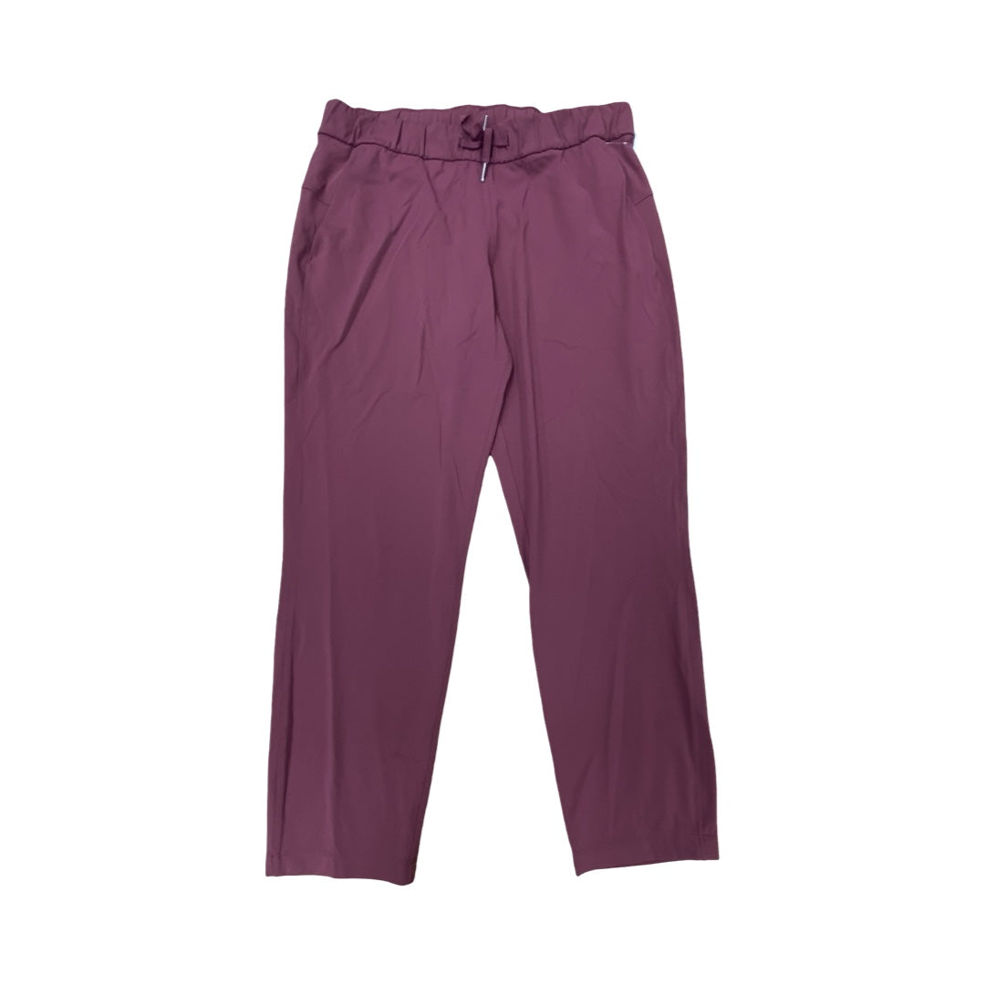 Athletic Pants By Lululemon In Maroon, Size:10