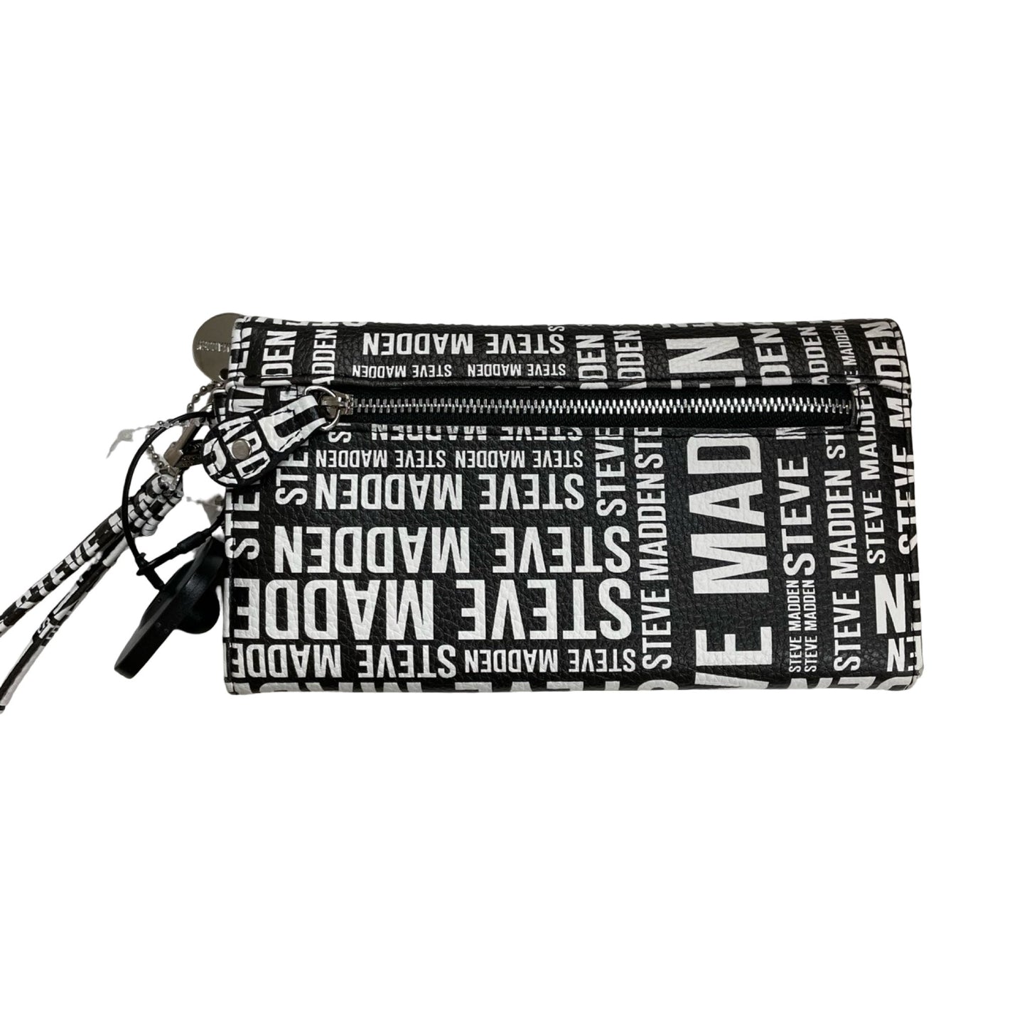 Wallet By Steve Madden In Black & White, Size:Large
