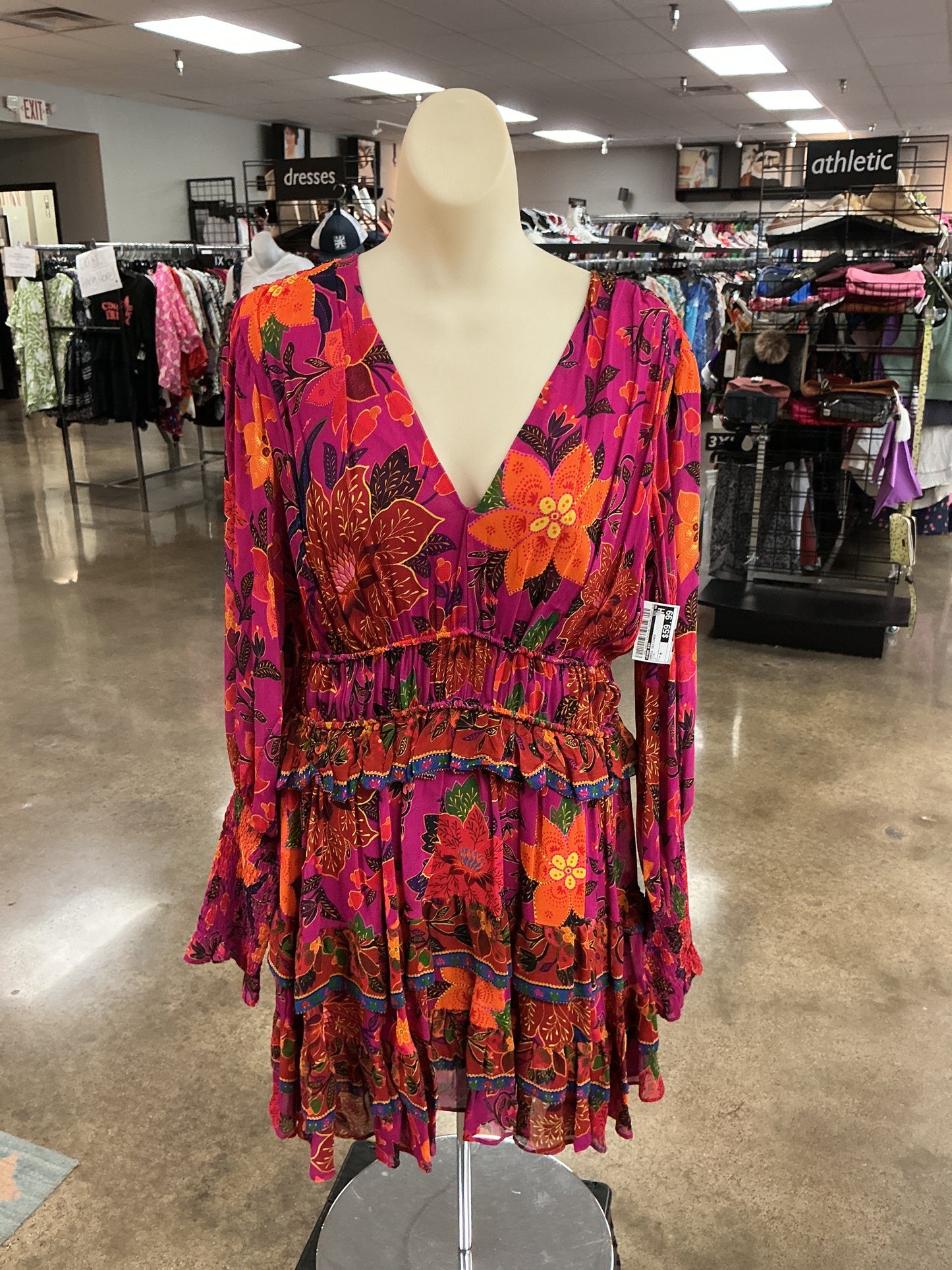 Dress Designer By Farm Rio In Pink, Size:M