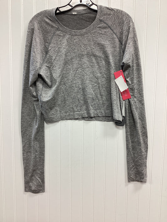 Athletic Top Ls Collar By Lululemon In Grey, Size:12