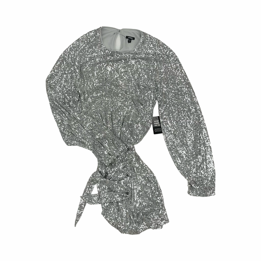 Dress Party Short By Express In Silver, Size:M