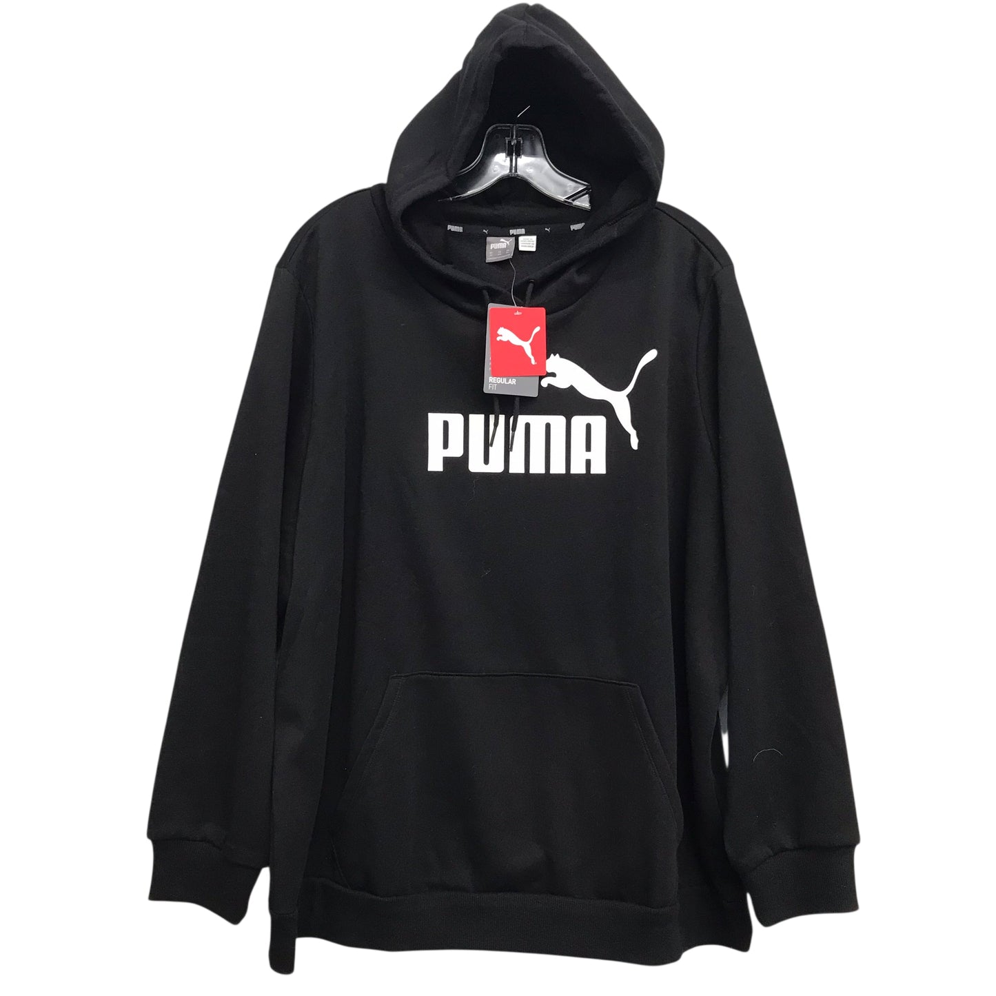 Athletic Sweatshirt Hoodie By Puma In Black, Size:3X