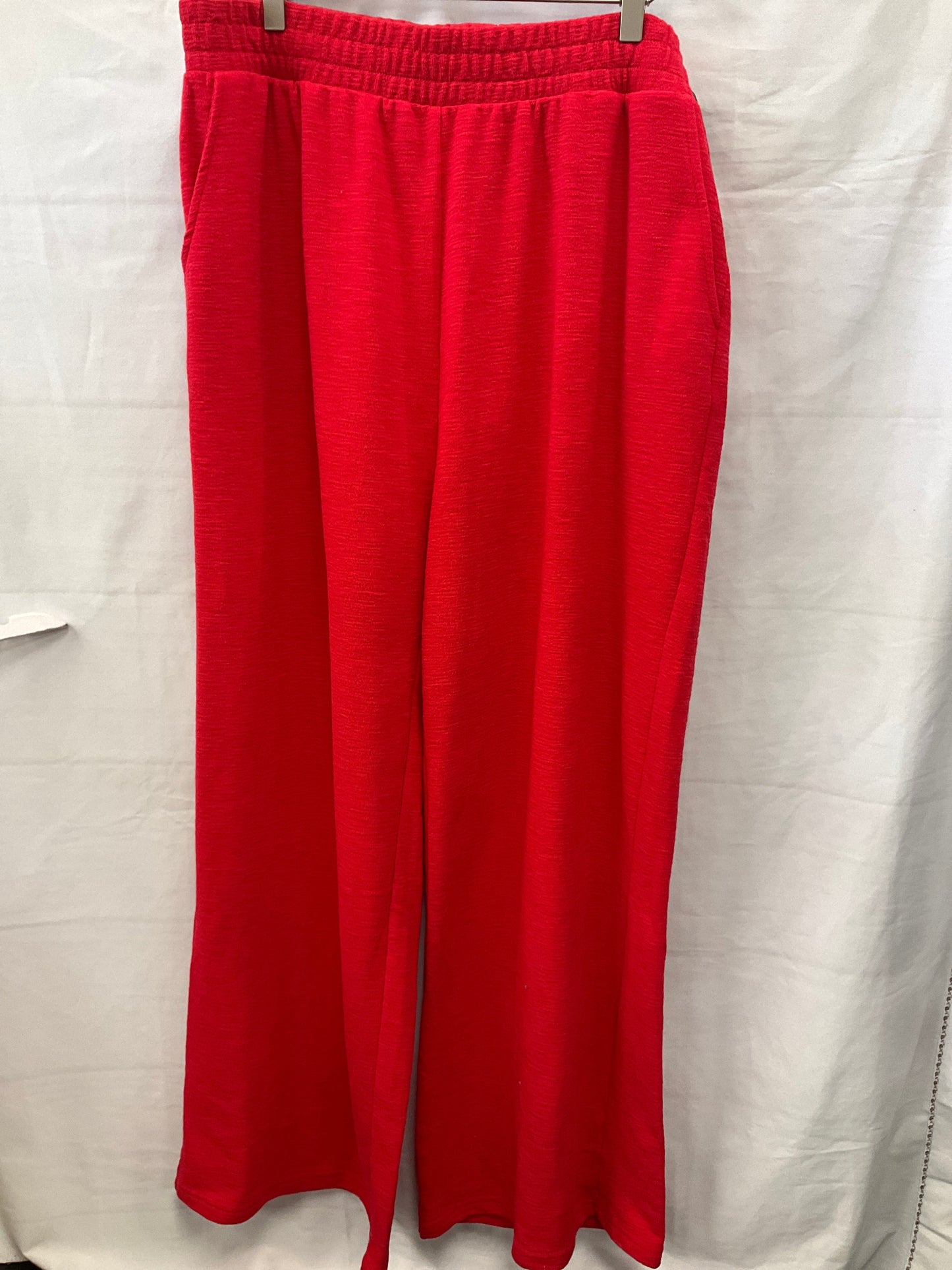 Lounge Set Pants By Zenana In Red, Size: 2x