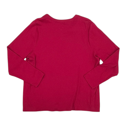 Cardigan By Isaac Mizrahi Live Qvc In Pink, Size:1X