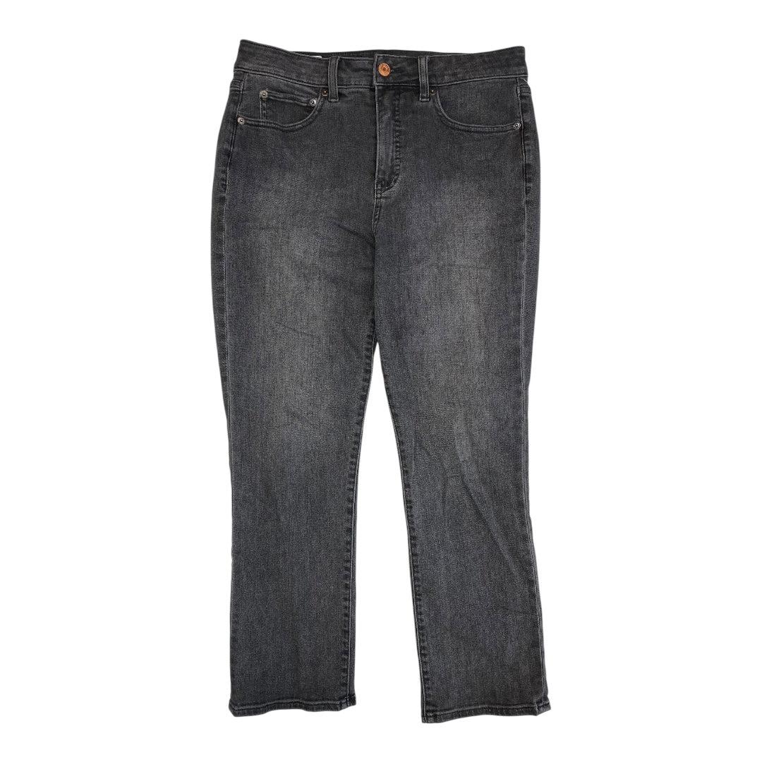 Jeans Cropped By Gap In Black Denim, Size:8