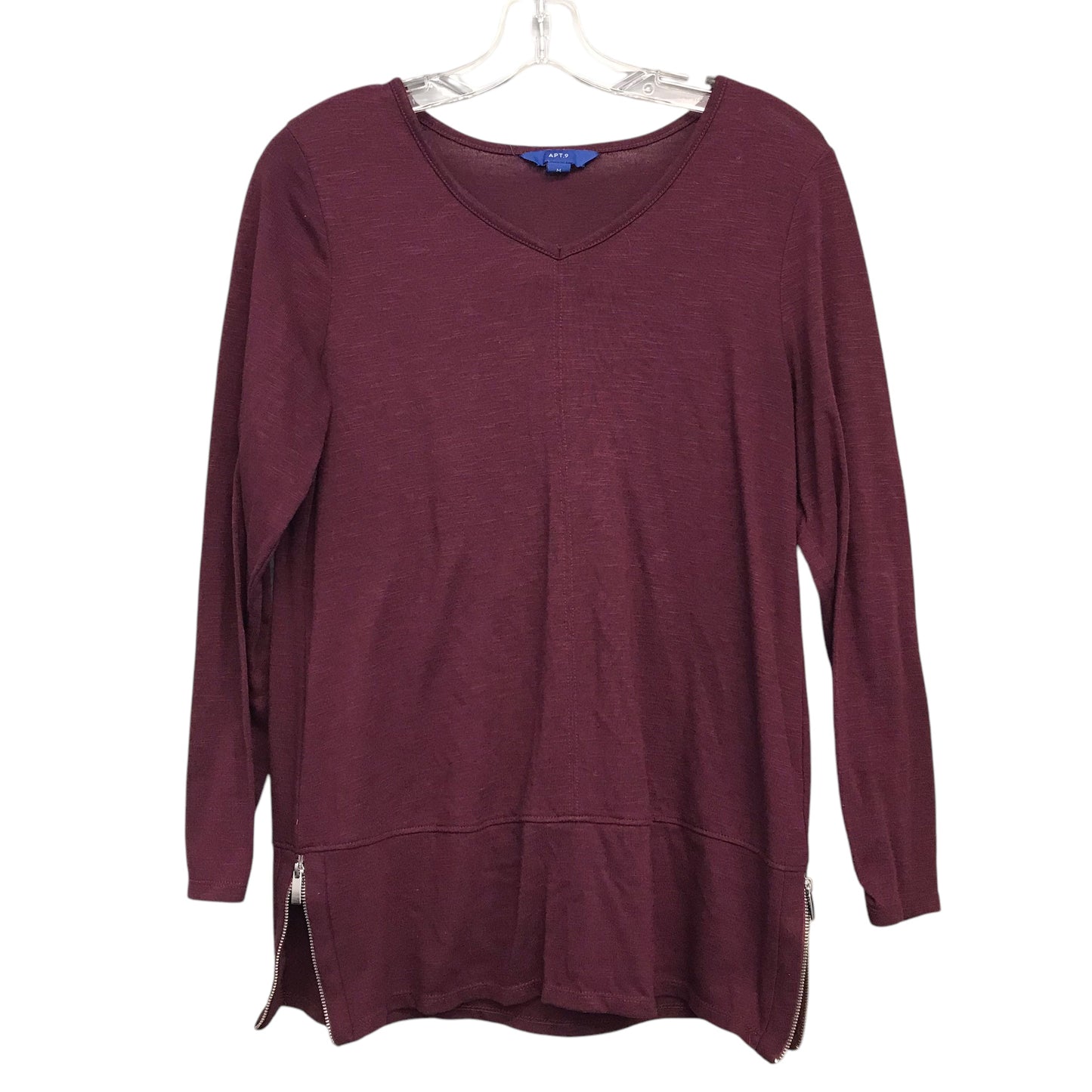 Top Ls By Apt 9 In Maroon, Size:M