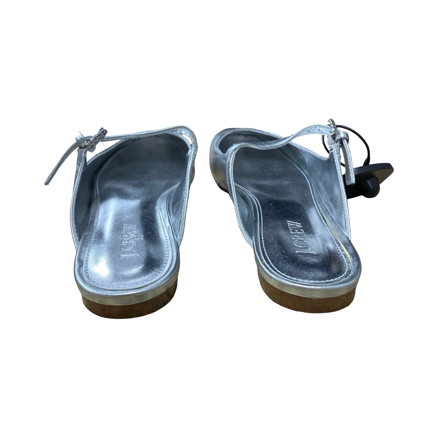 Shoes Flats By J. Crew In Silver, Size:6.5