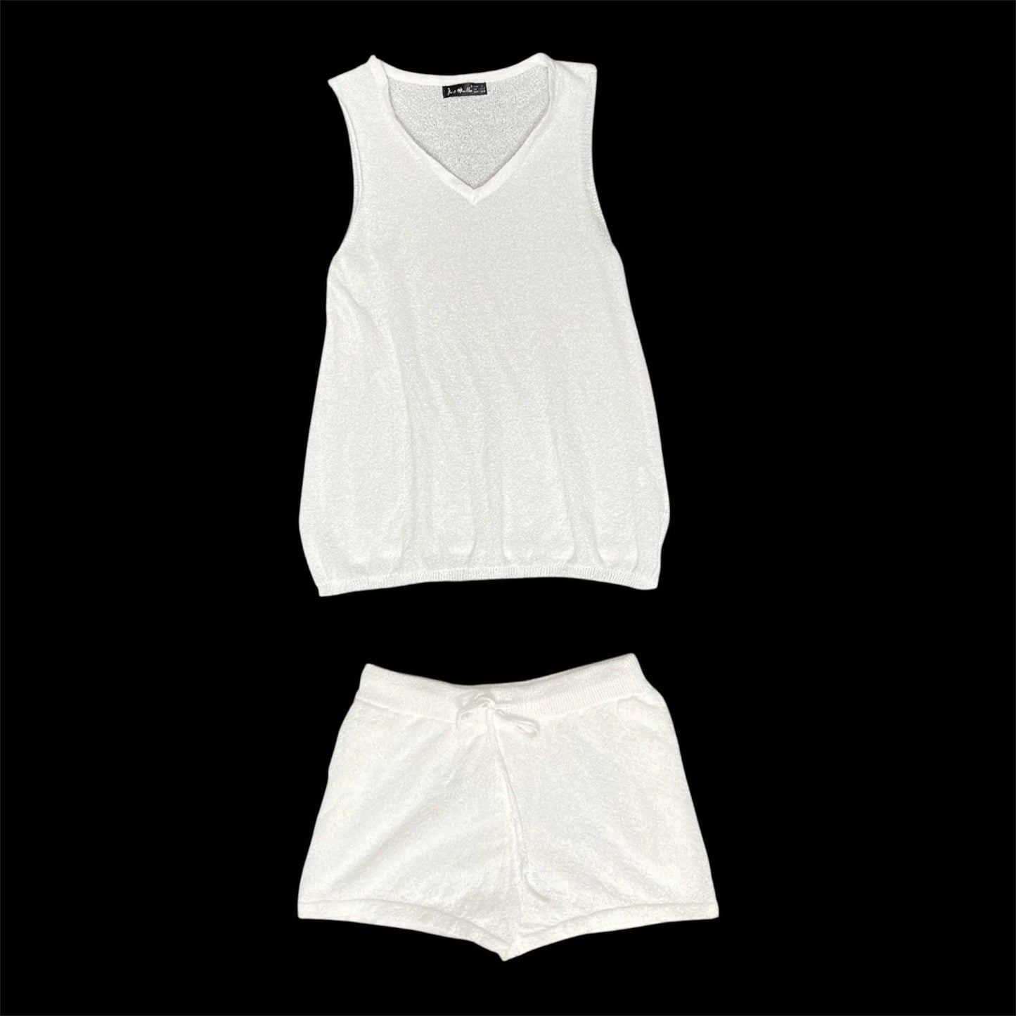 Shorts Set By Just Quella -  In White, Size: M