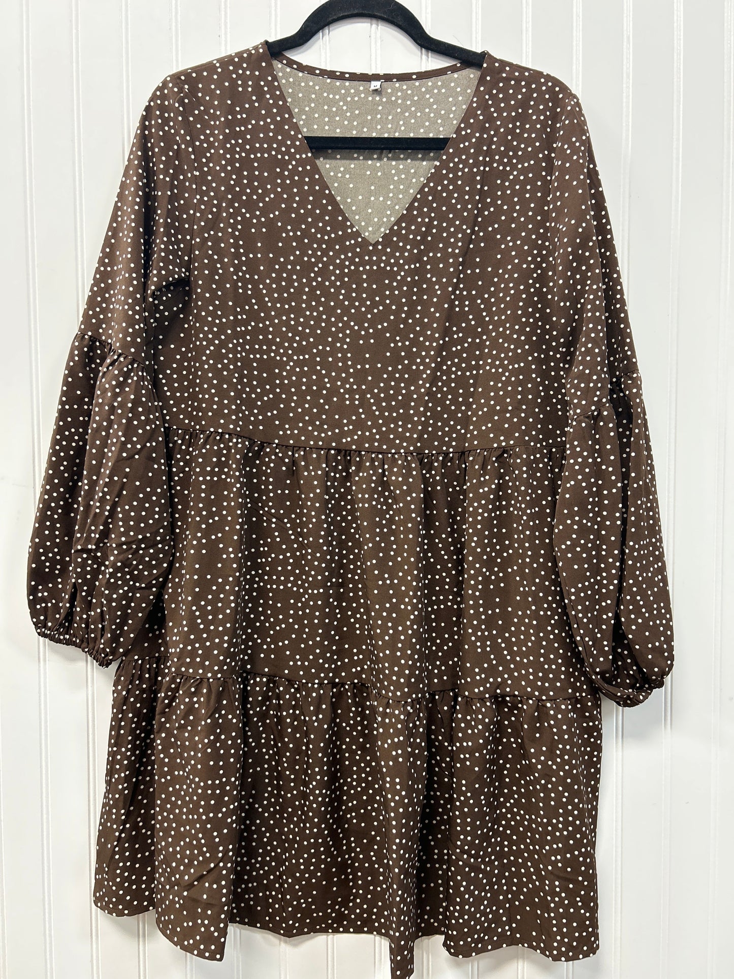 Dress Casual Midi By Cmc In Brown, Size:M