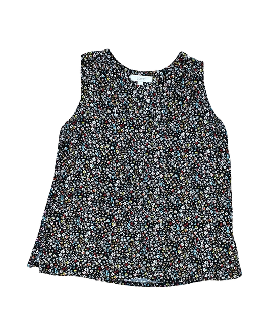 Top Sleeveless By Loft In Black, Size:S