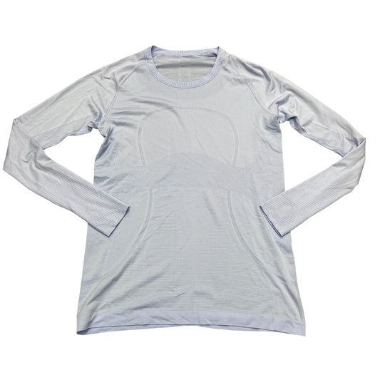 Athletic Top Long Sleeve Crewneck By Lululemon In Blue, Size: L