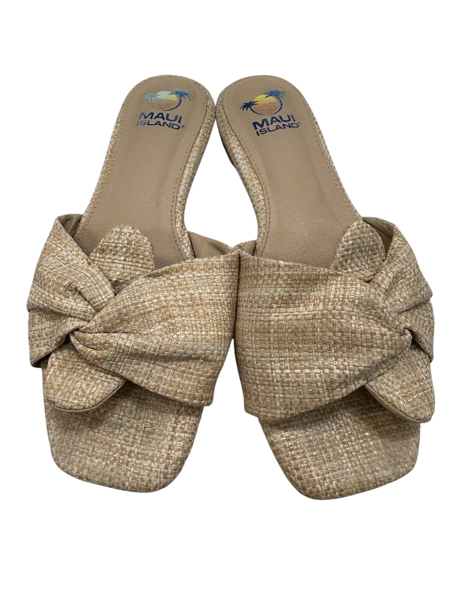 Sandals Flats By Clothes Mentor In Tan, Size:8