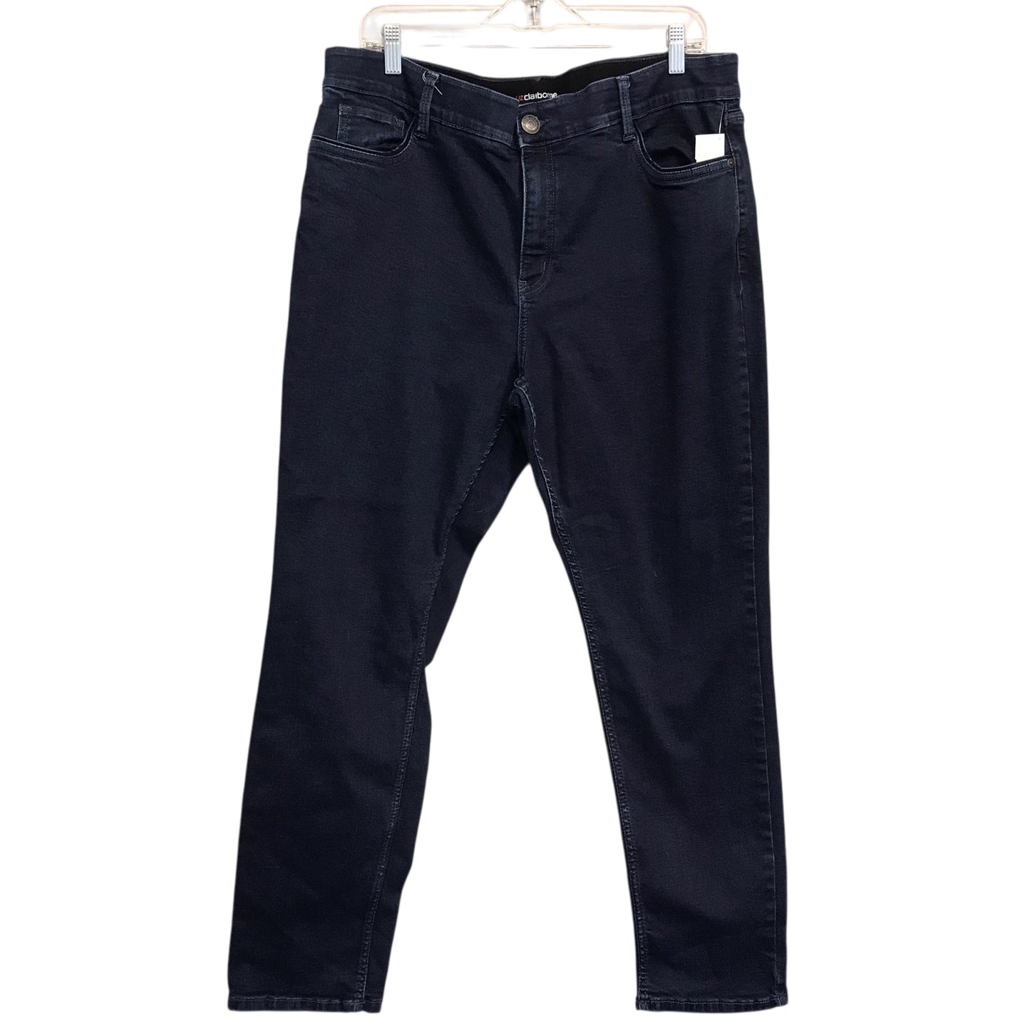 Jeans Straight By Liz Claiborne In Blue Denim, Size:18