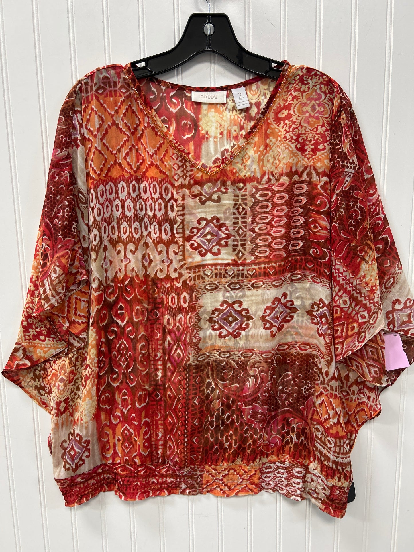 Top Ls By Chicos In Orange, Size:M