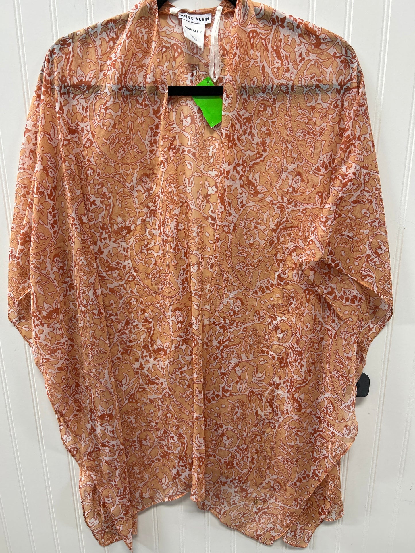Kimono By Anne Klein In Orange, Size:Osfm