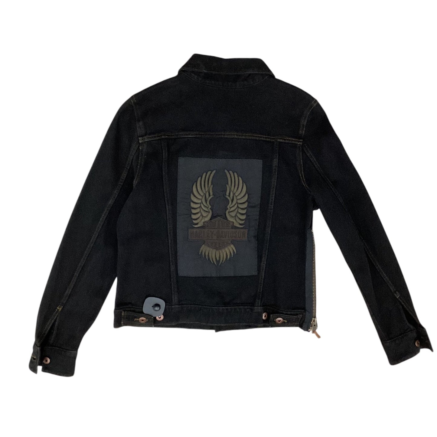 Jacket Denim By Harley Davidson In Black, Size:S