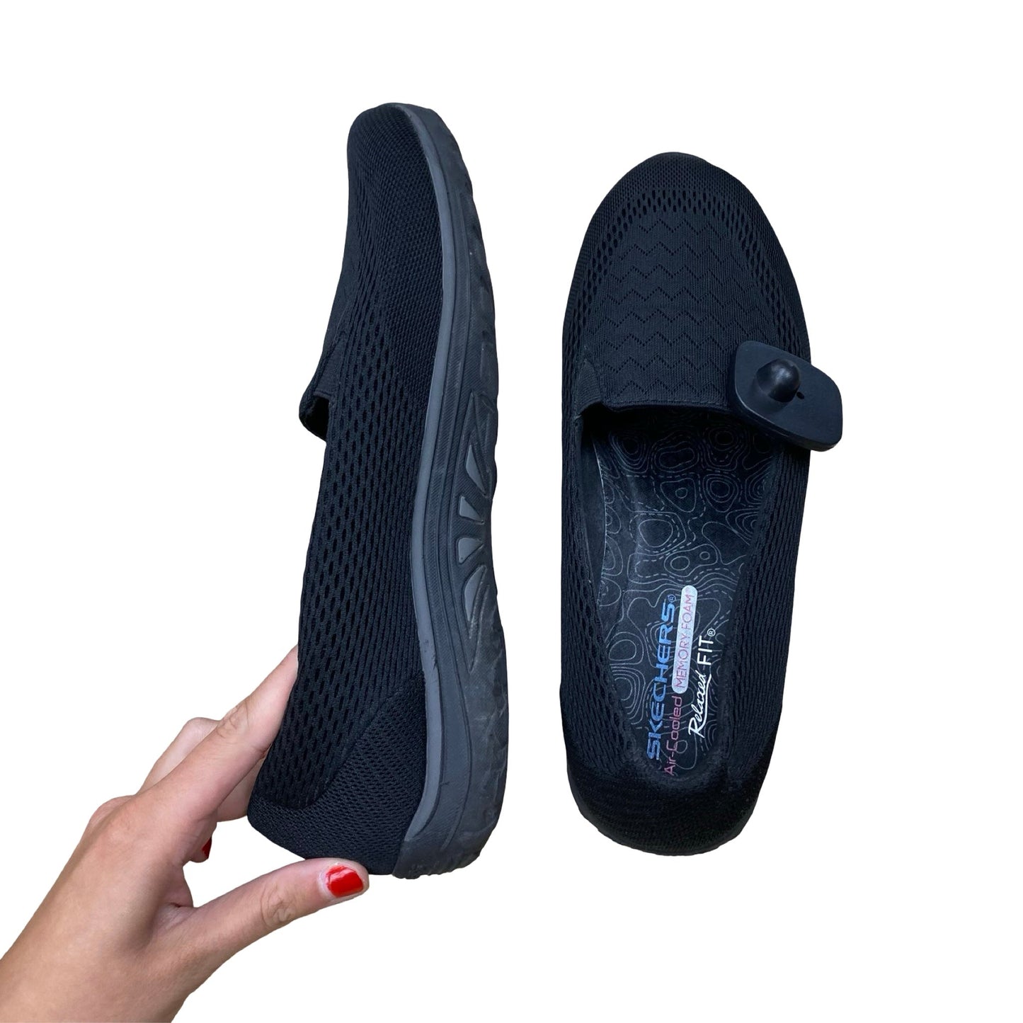 Shoes Flats By Skechers In Black, Size:11