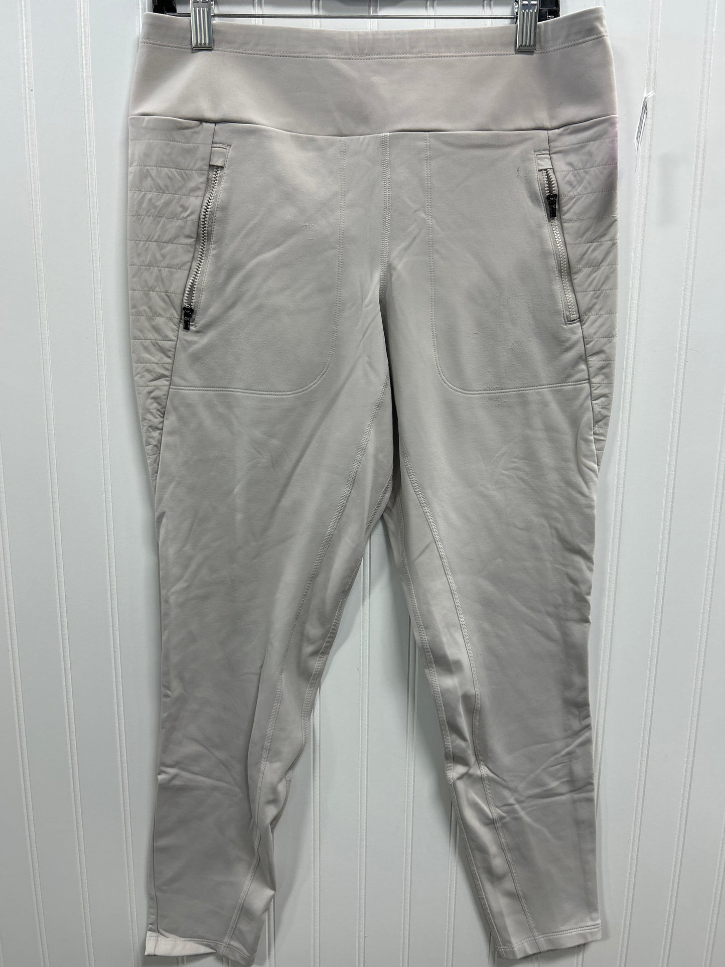 Athletic Leggings By Athleta In Cream, Size:L