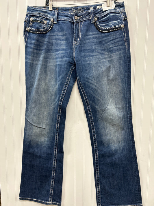 Jeans Boot Cut By Miss Me In Blue Denim, Size:14