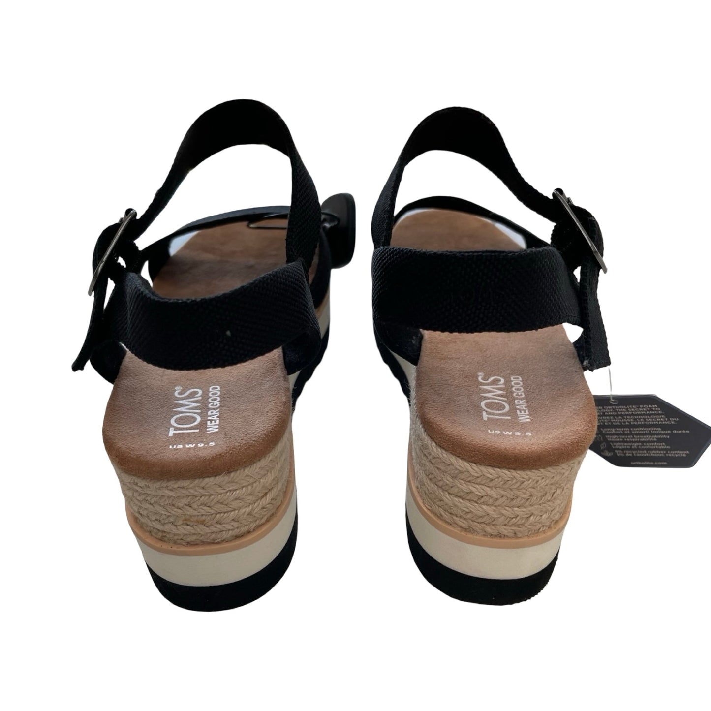 Sandals Heels Block By Toms In Black, Size:9.5