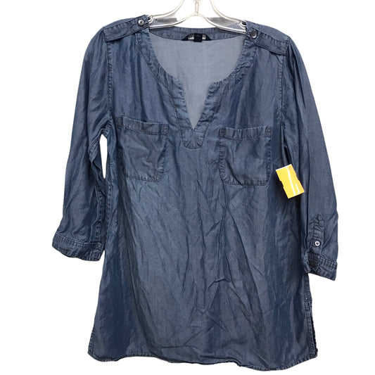 Top Ls By Lands End In Blue Denim, Size:S