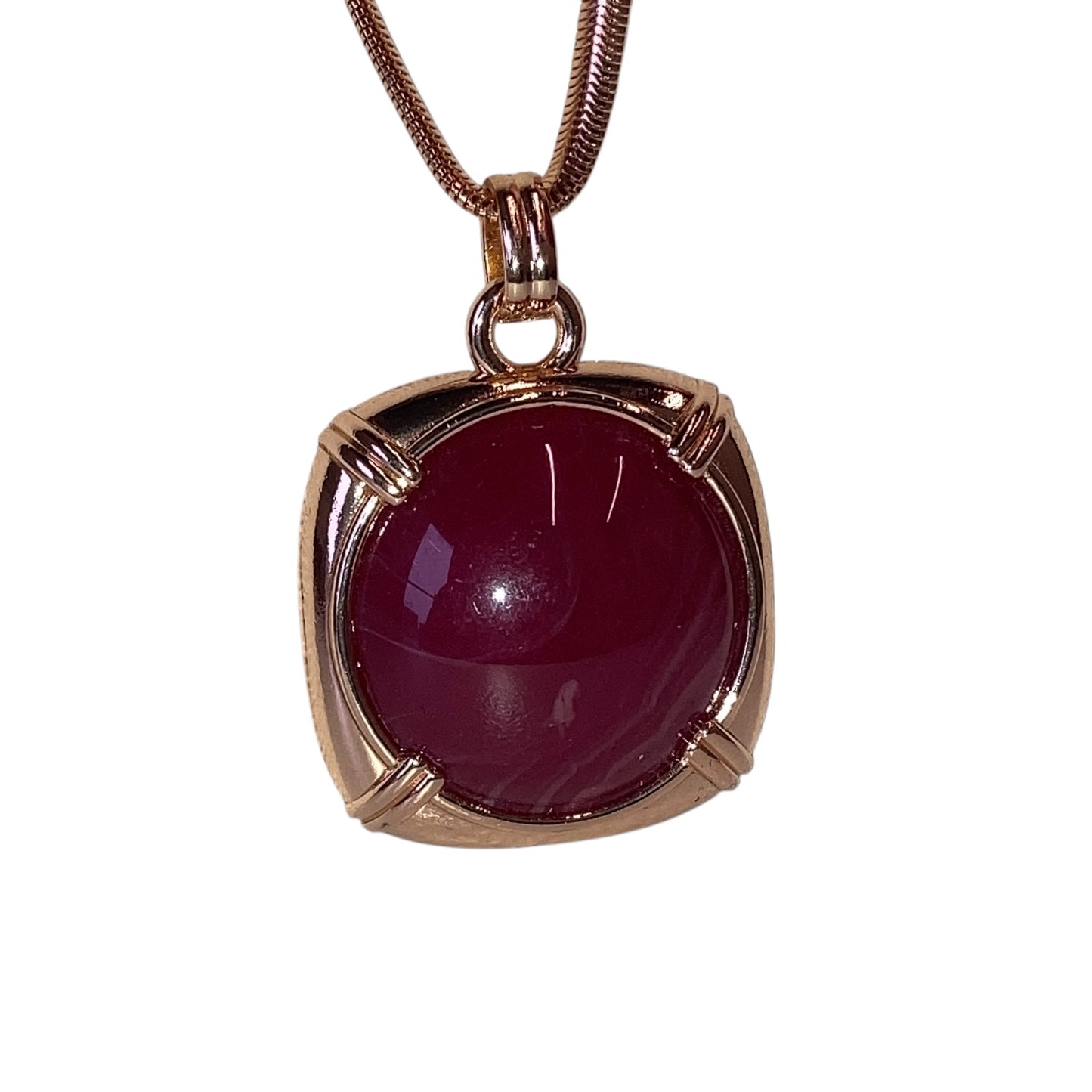 Necklace Pendant By Loft In Gold & Pink