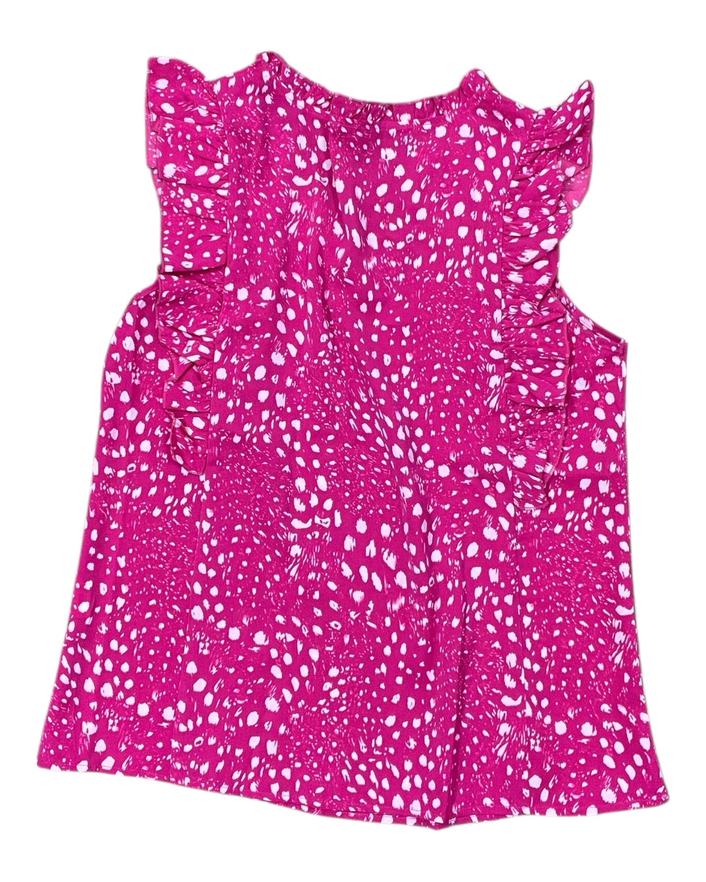 Top Ss By Clothes Mentor In Pink & White, Size:S