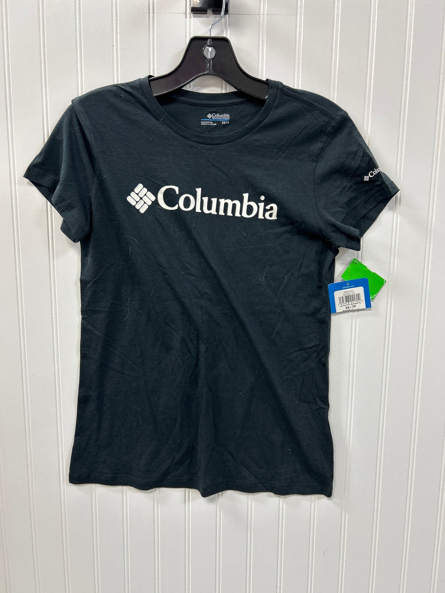 Athletic Top Ss By Columbia In Black, Size:Xs