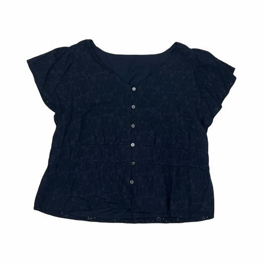 Blouse Ss By Time And Tru In Navy, Size:Xxl