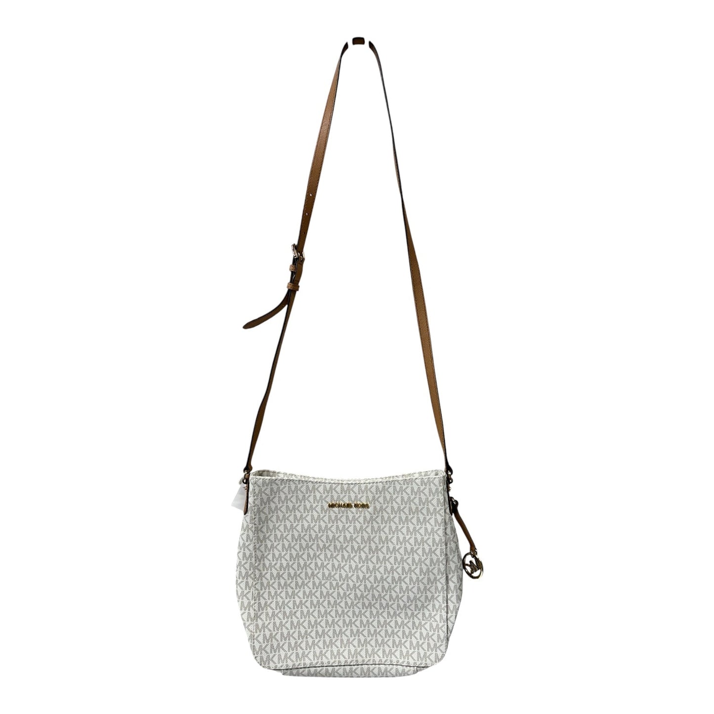 Crossbody Designer By Michael Kors In White, Size:Medium