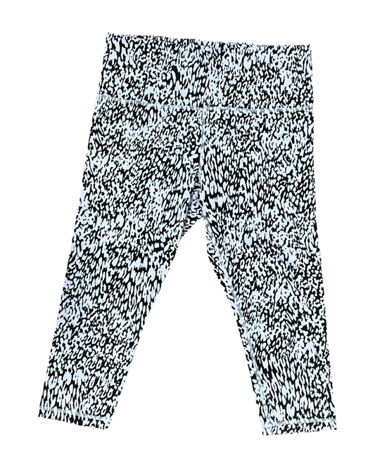 Athletic Leggings Capris By Athleta In Black & White, Size:L