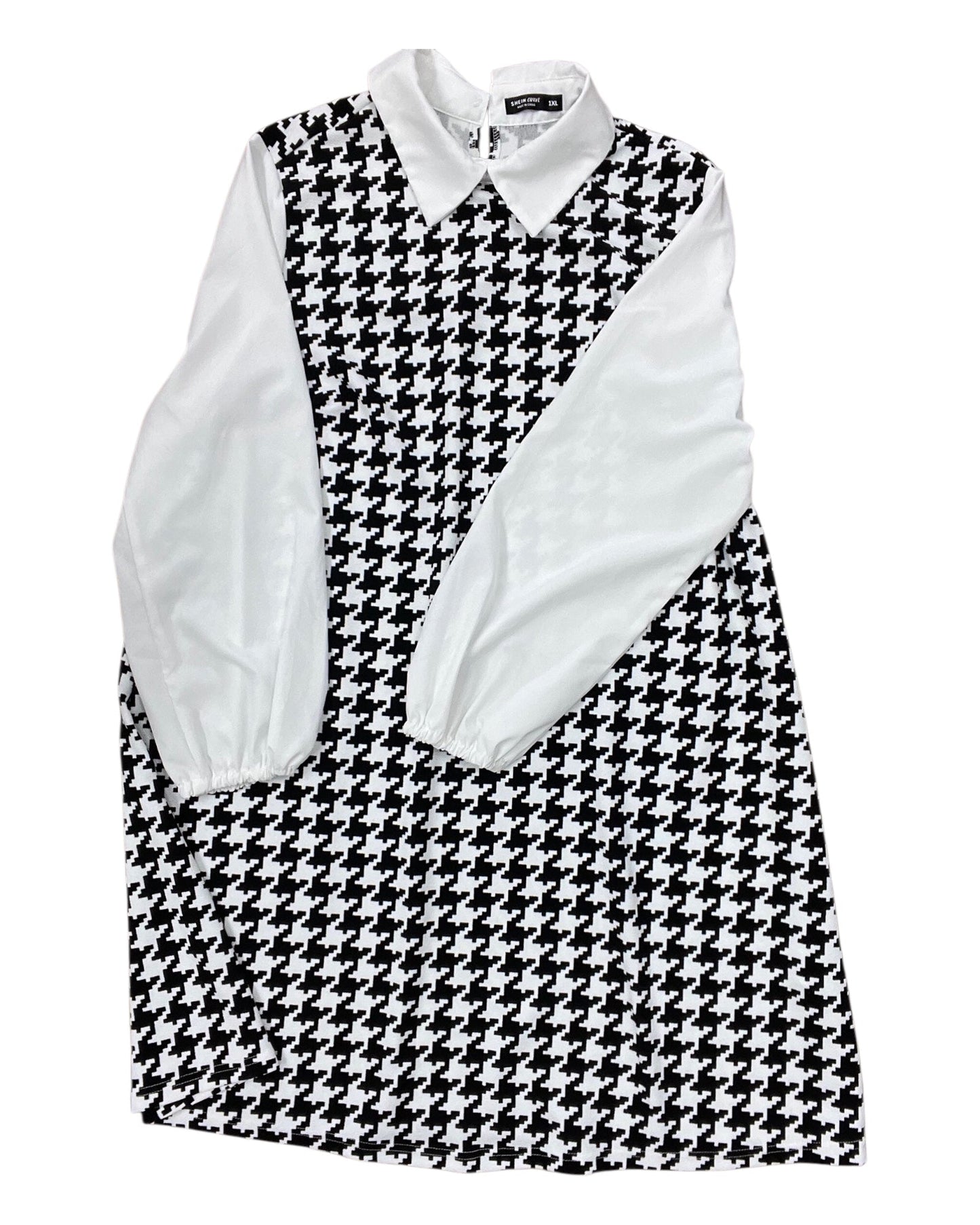Dress Work By Shein In Black & White, Size:1X