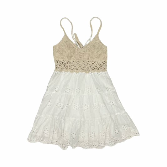 Dress Casual Short By Altard State In Tan & White, Size:L