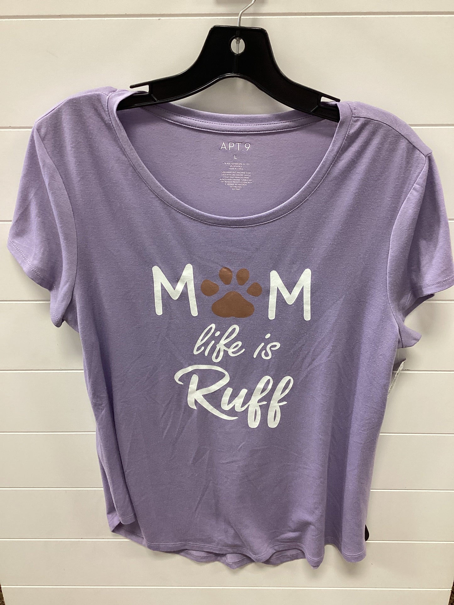 Top Ss By Apt 9 In Purple, Size:L