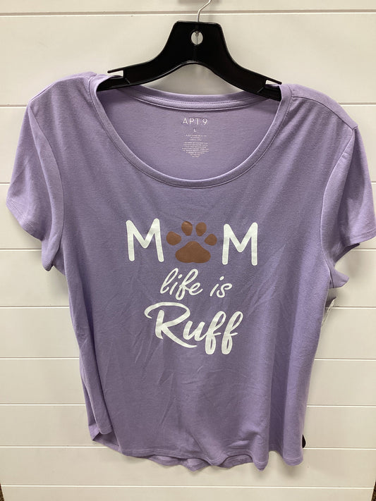 Top Ss By Apt 9 In Purple, Size:L